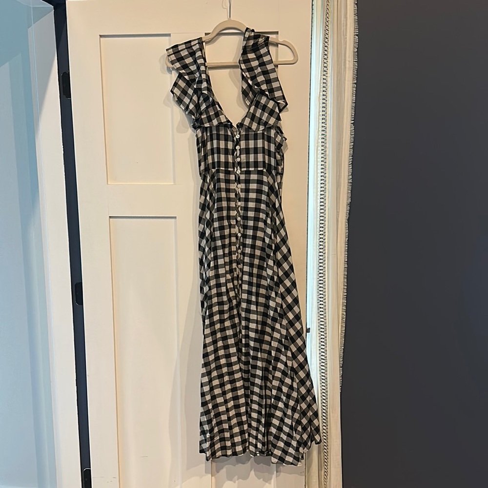 J.Crew Gingham maxi cover up.